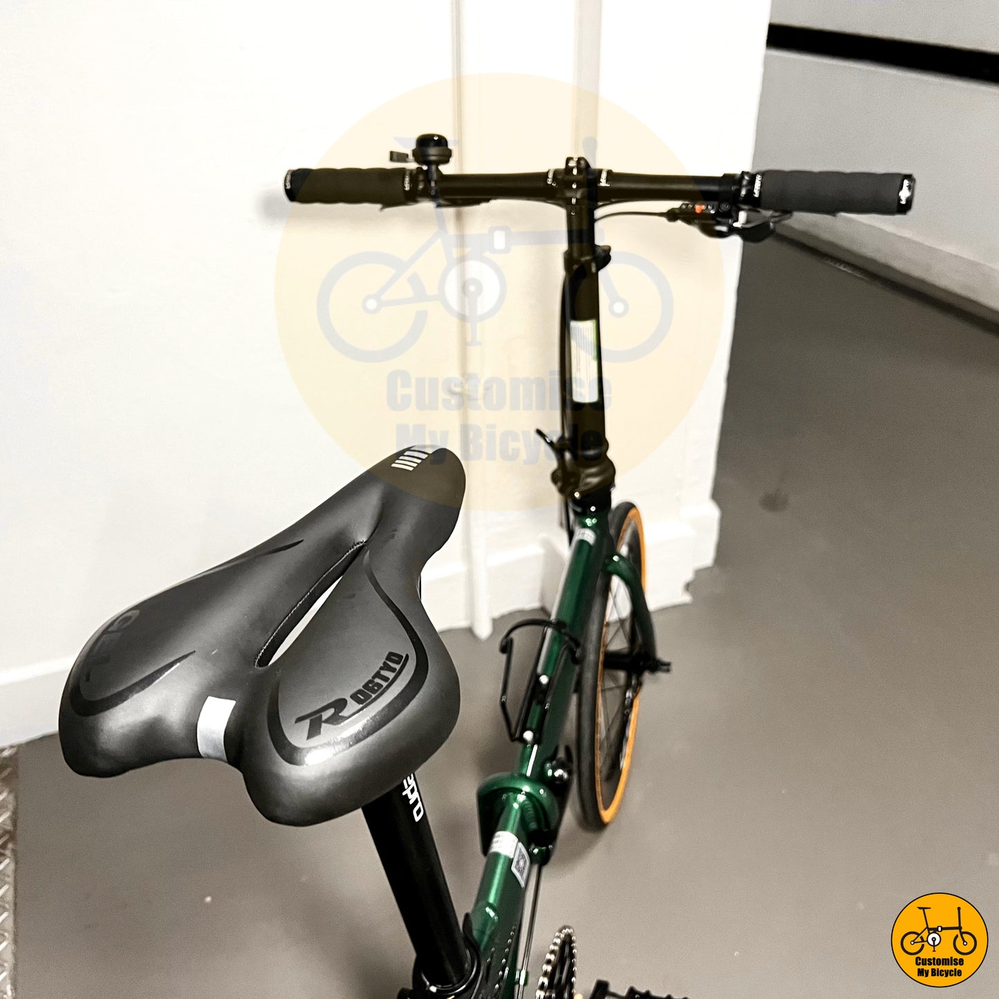 Custom made saddle on Shrek-Themed Fnhon Blast 20-Inch Foldable Bicycle β Strong & Adventure-Ready