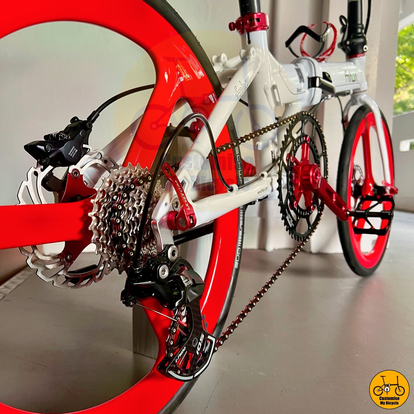 Shimano SLX Hydraulic Brake Fnhon Blast 22-Inch Folding Bike β Ultimate Stopping Power