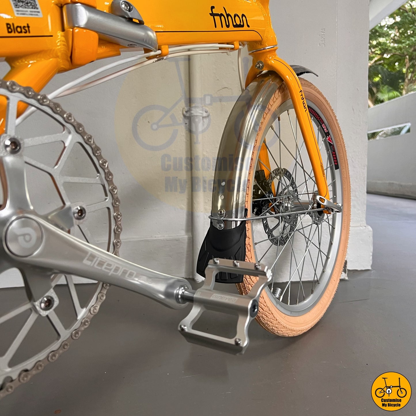 Fnhon Blast 20-Inch Folding Bicycle β High-Performance Yellow Frame for City Cyclists