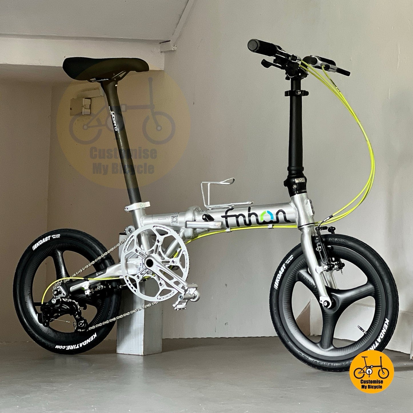 风行 Freedom 蚂蚁腿 16寸 折叠自行车 拉丝银 铝合金 车架 Sensah 3速