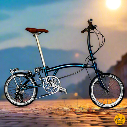 Crius Trifold 18-inch Retro Foldie – Timeless Design with Glossy Blue Finish
