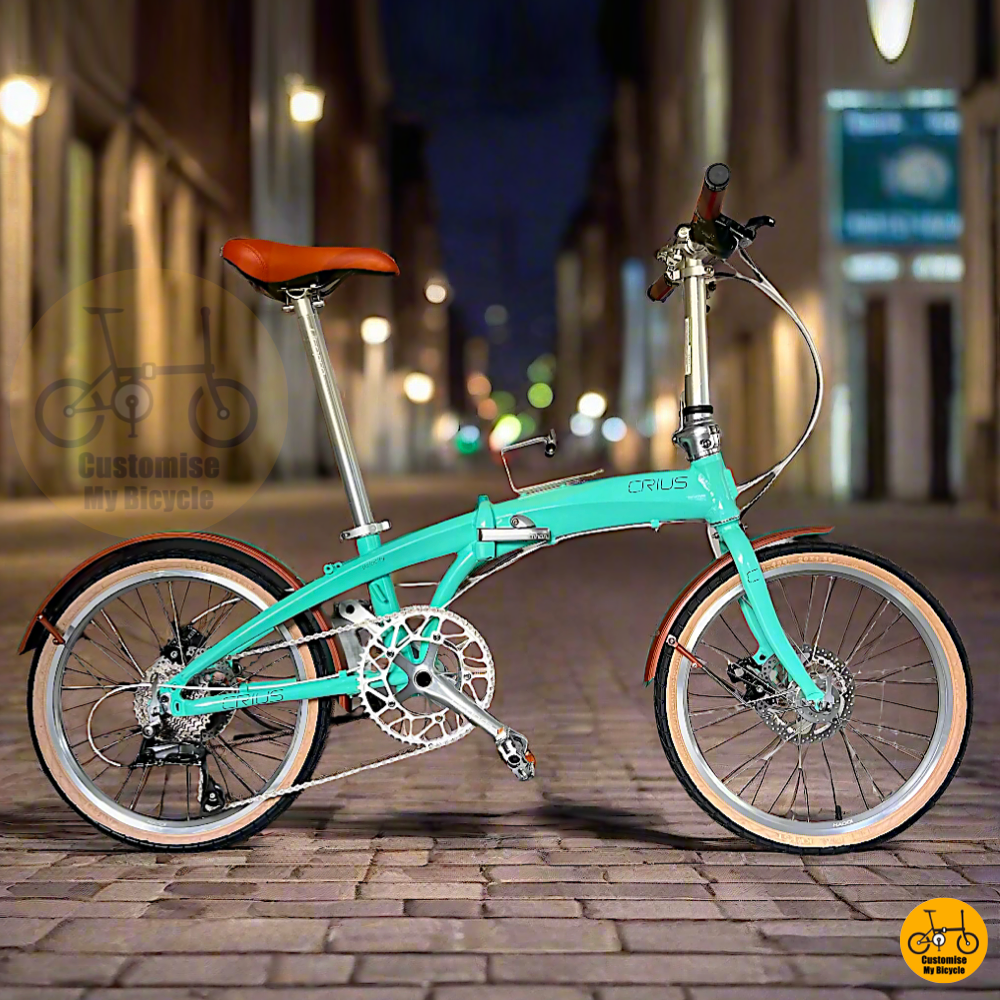 20 Inch Bike Frame Crius Velocity 20-inch Folding Bike – Bianchi Green Frame for a Stylish ...