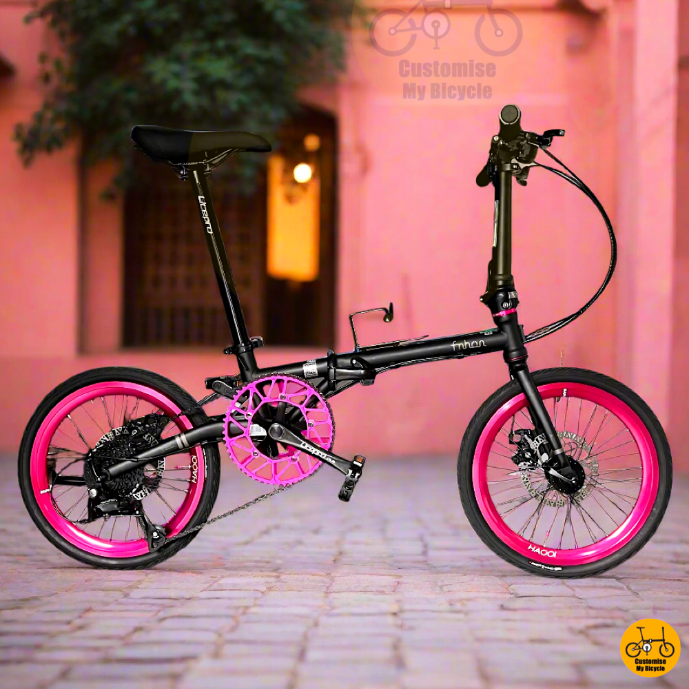 Fnhon Gust 18” • Shimano 9s • Matte Black + Pink