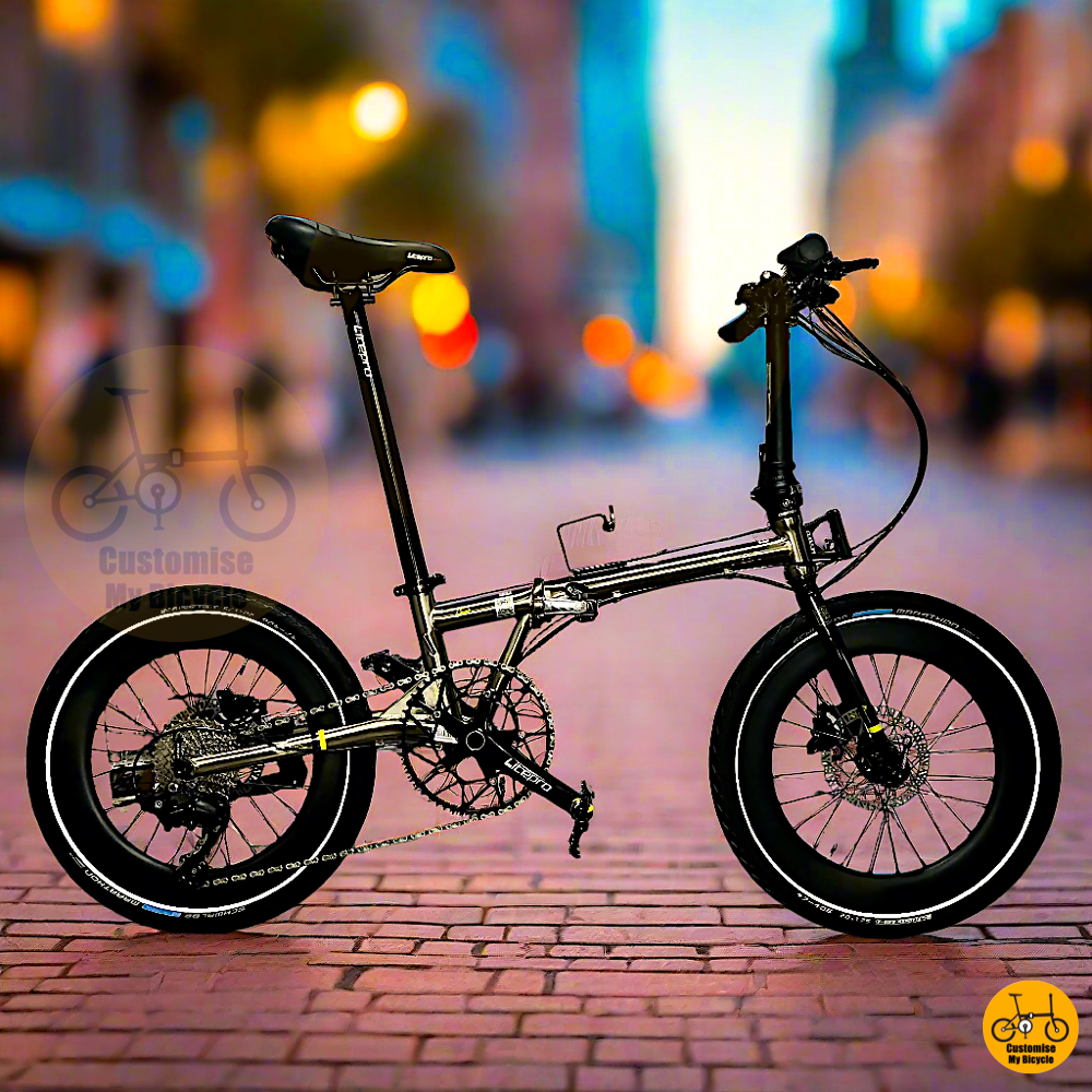 Fnhon Gust 20-inch Folding Bike – Titanium Gold Frame with Hubsmith Wheels
