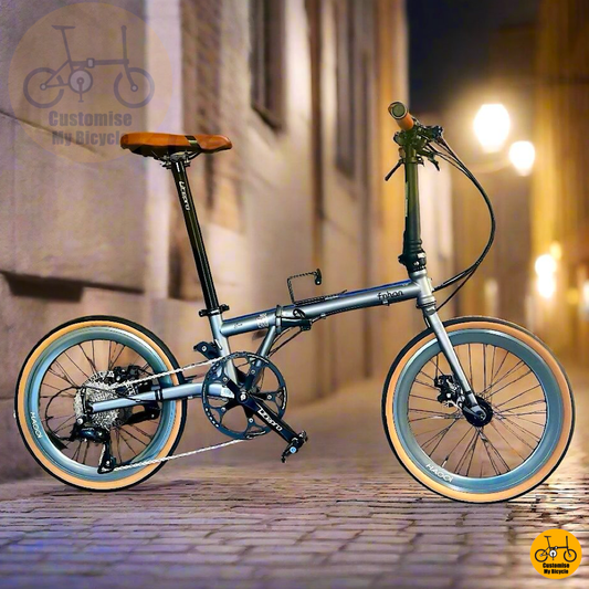 Fnhon Gust 20-inch Folding Bike – Battleship Grey Frame for City Cycling
