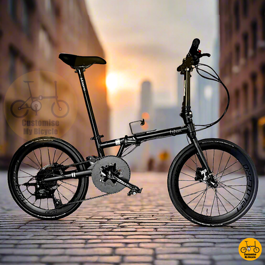 Fnhon Gust 22-inch Foldable Bicycle – Batman-Inspired All-Black Speed Machine
