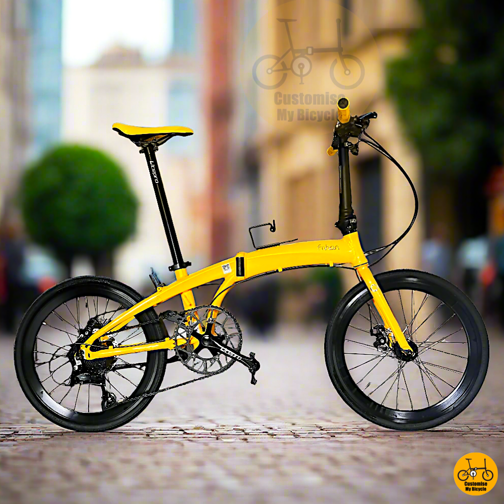 Fnhon Tornado 22” Yellow – Sleek Folding Bike for City Riders
