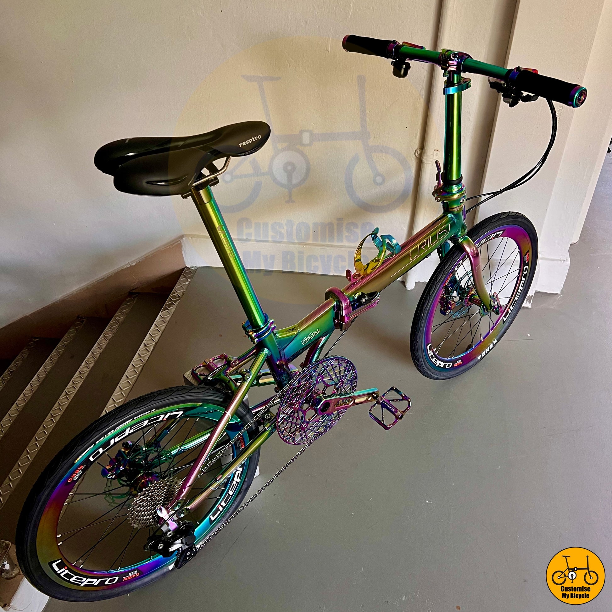 Premium Oil Slick Crius Master 22-Inch Foldable Bicycle – A Sleek & Reliable Choice
