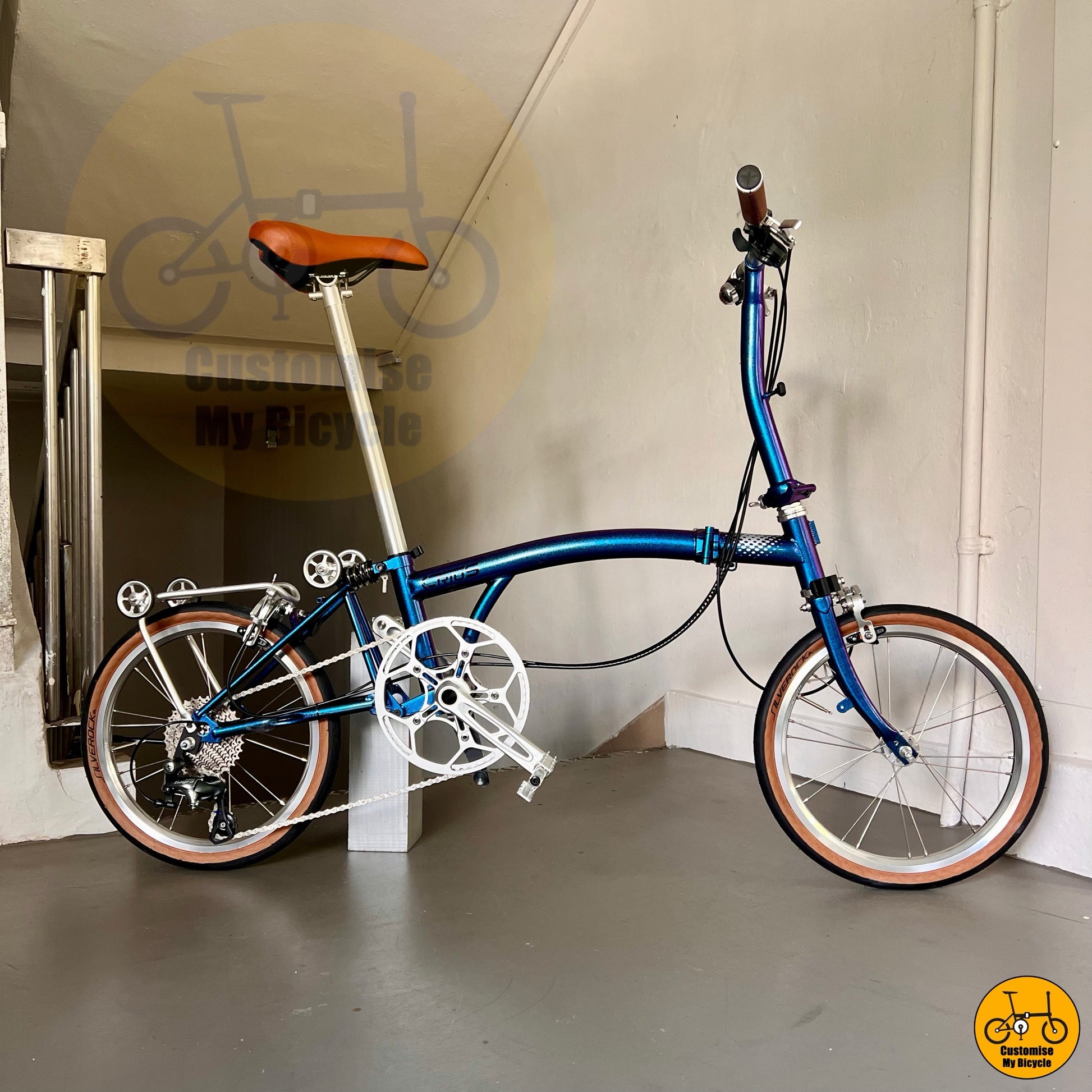 Crius Trifold 18-inch Foldable Bicycle – Classic Vintage Style for City Commuting
