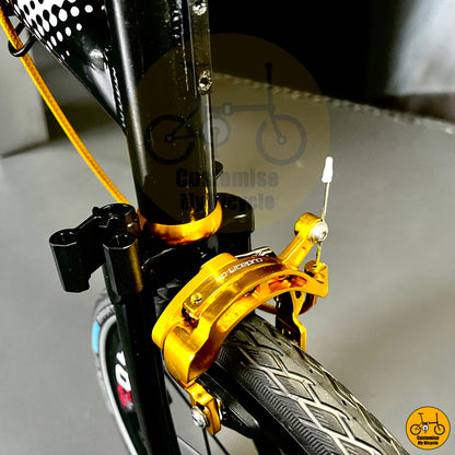 High-performance foldie with a stylish black and gold frame
