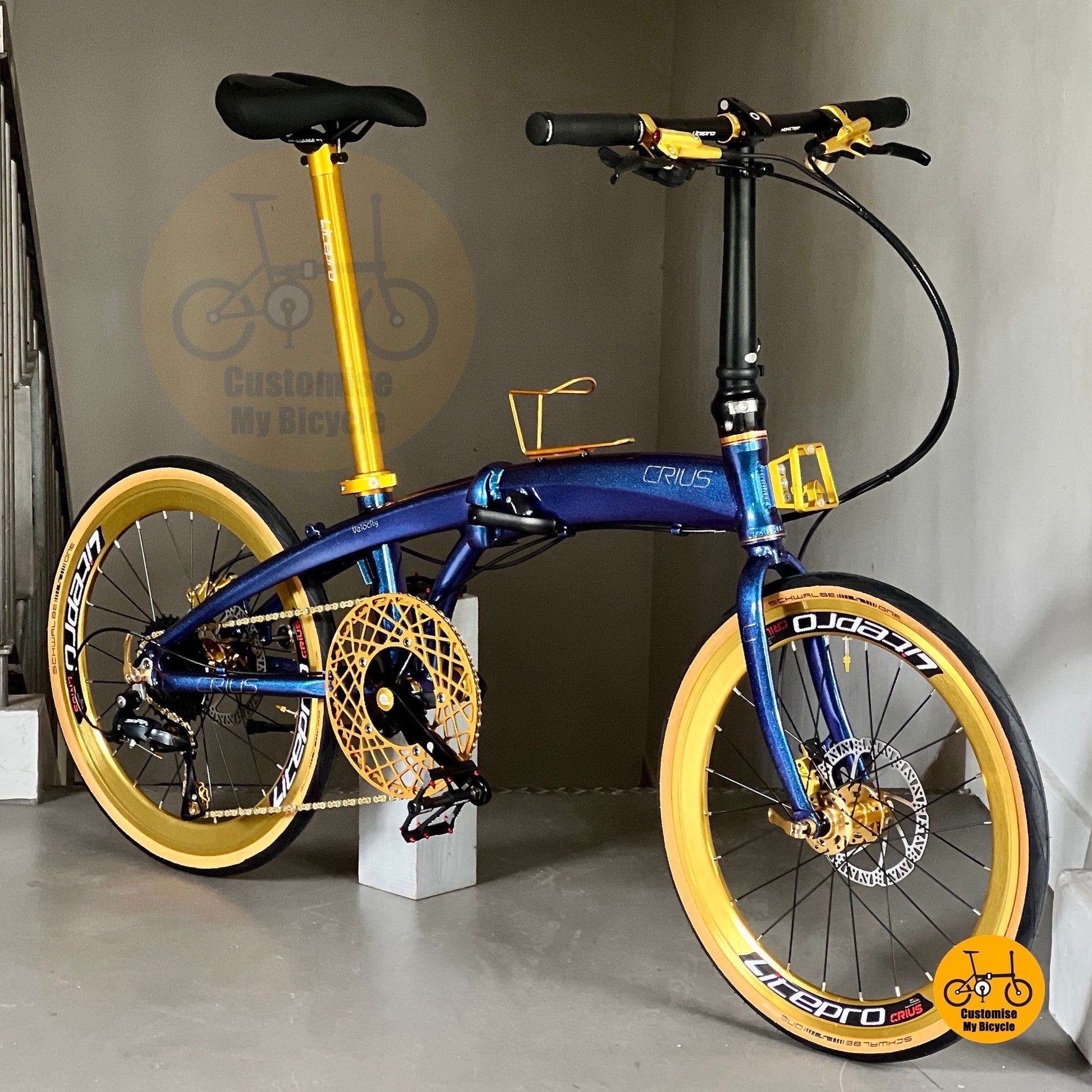 Basikal Boleh Lipat Rangka Chameleon Crius Velocity Dengan Gear Shimano 9 Dan Tayar Laju
