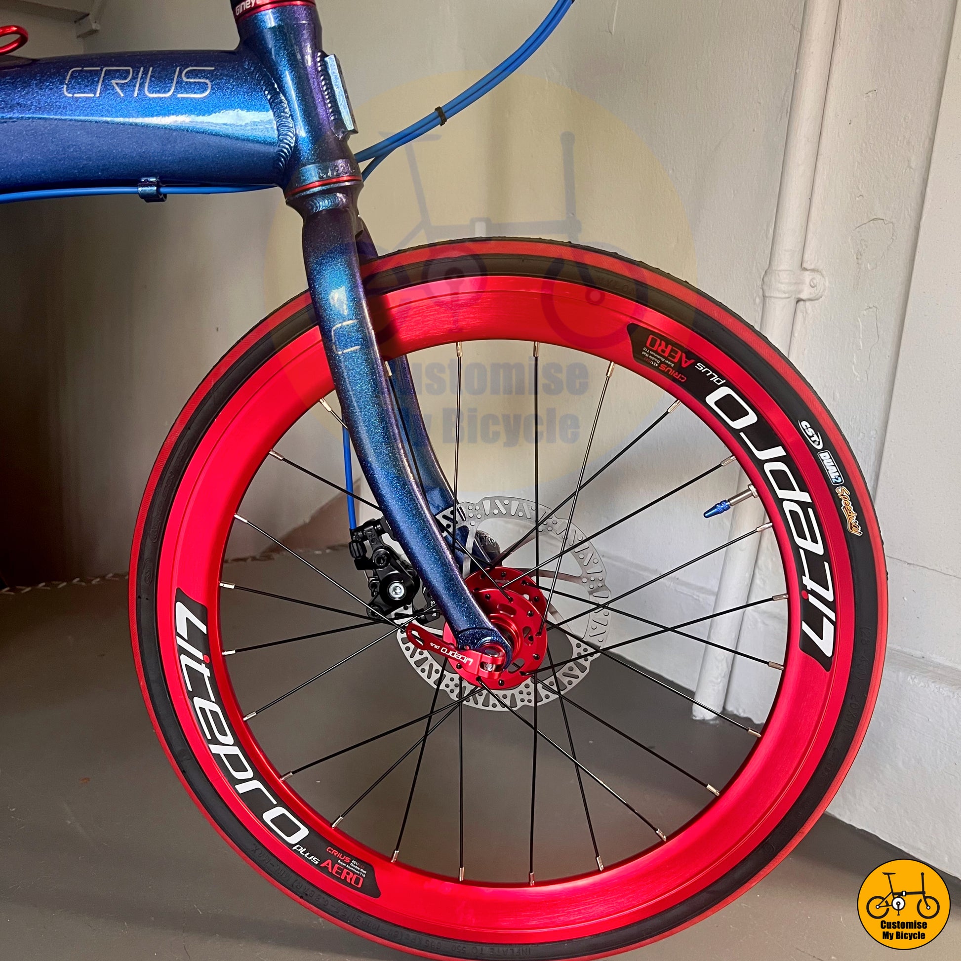 Best Blue-Red Folding Bike – Lightweight & High-Speed Performance
