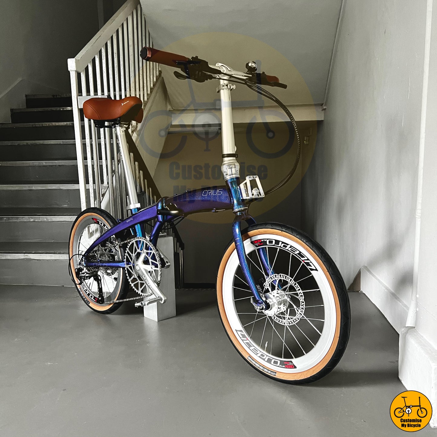 Vintage-Style 22” Folding Bike – High-Performance & Timeless Look
