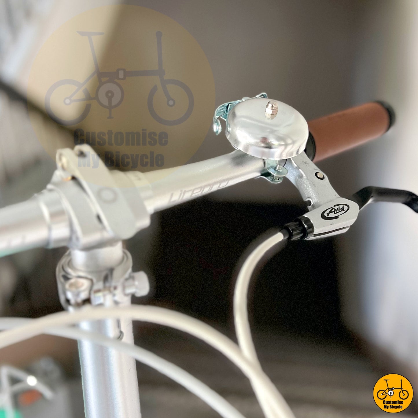 Retro Bell and Handlebar grips with a soft texture for a comfortable grip