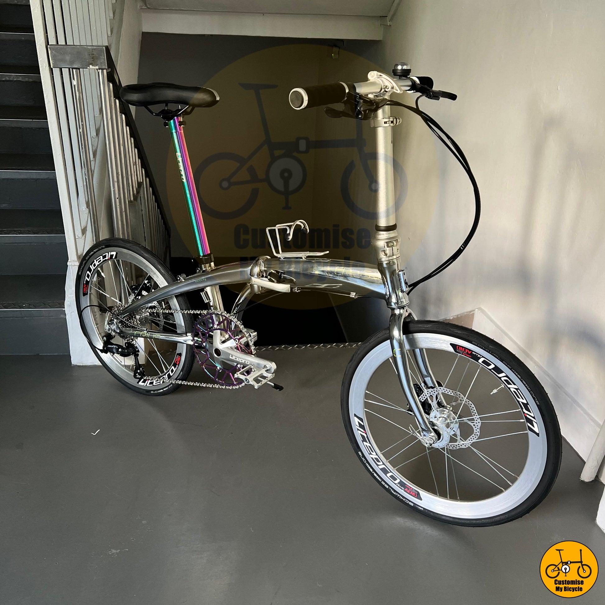 Crius Velocity foldie with Litepro hubs and premium wheelset
