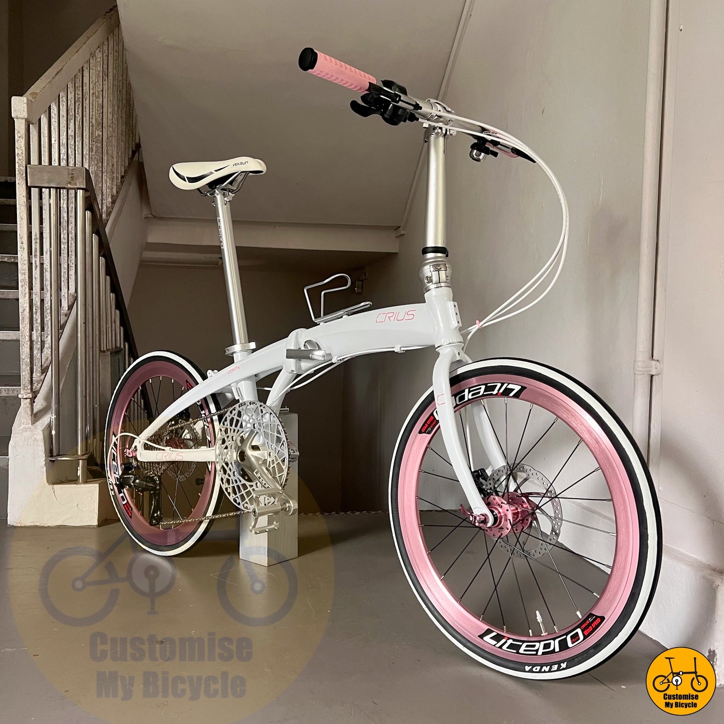 Crius Velocity 22-inch Foldable Bicycle – Soft & Lovely Design for Weekend Rides
