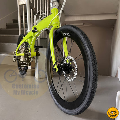 Matte black wheels with aerodynamic deep-section rims
