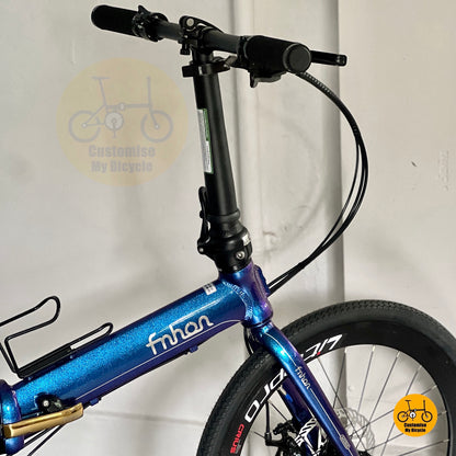 Fnhon Blast foldable bicycle adjustable seat post comfy saddle detail

