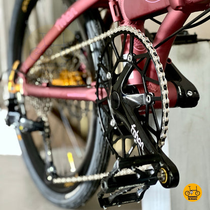 Fnhon Litepro hollowtech crankset close up detail
