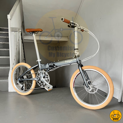 Dolphin Grey Fnhon Blast 20-Inch Folding Bicycle – Lightweight & Stylish