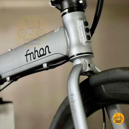 Fnhon Blast folding bicycle battleship grey overall clean view
