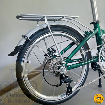 Rear rack on Fnhon Blast 22-Inch Foldable Bike – British Green Frame & Compact, Stylish Design
