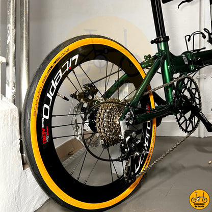 Schwalbe One 406 tyres on Fnhon Blast 20-Inch Foldable Bike – Smooth & Stylish with a Nature Feel
