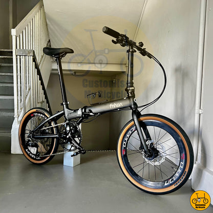 Matte Black Fnhon Blast 20-Inch Foldable Bicycle – Inspired by Dark & Stealthy Rides
