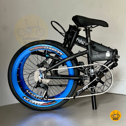 Fnhon Blast 22 Inch Shimano 9 Gears Folding Bicycle Lightweight Alloy Frame PCN Ride
