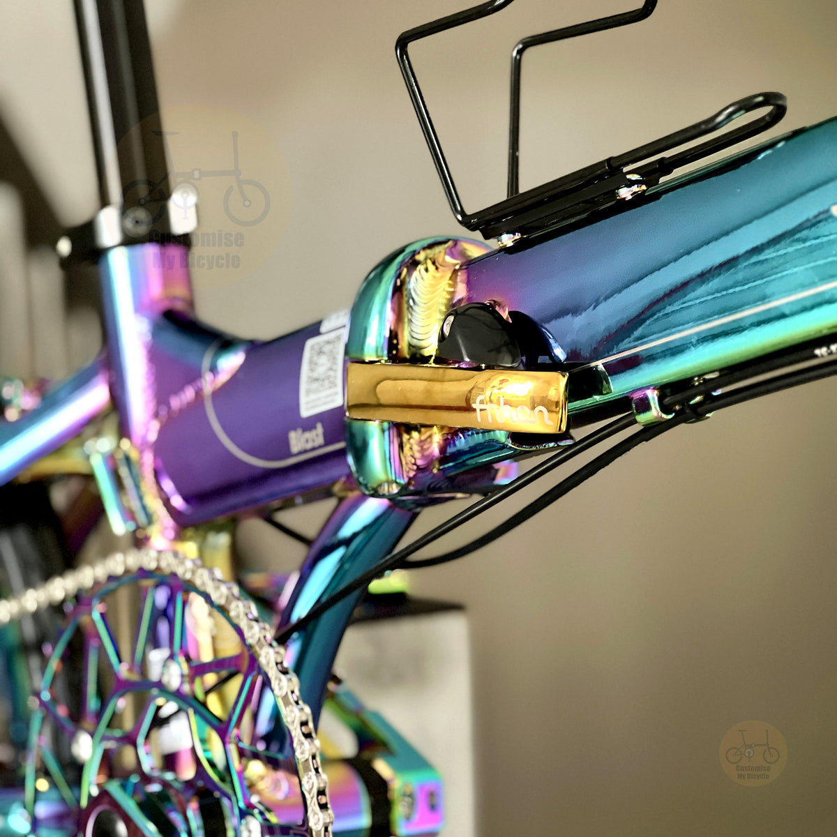 Fnhon 22" Oil Slick foldable bicycle with Shimano 9 gears