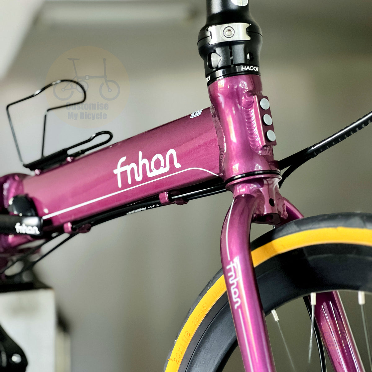 Fnhon Blast 22" Royale Purple folding bike with Mechanical wired disc brake