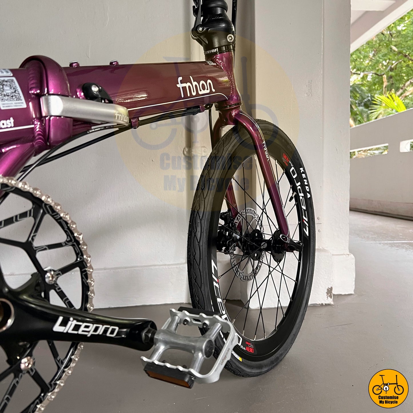 Premium Violet Fnhon Blast 22-Inch Folding Bike – Built for Speed & Comfort
