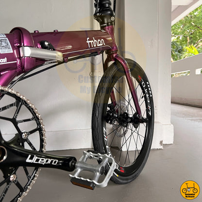 Premium Violet Fnhon Blast 22-Inch Folding Bike – Built for Speed & Comfort
