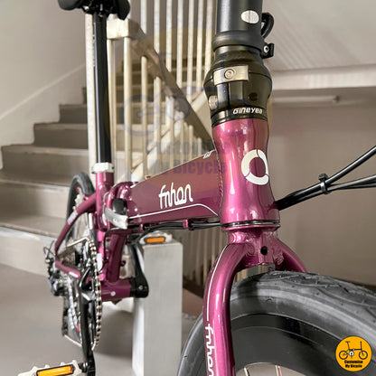 Violet Edition Fnhon Blast 22-Inch Foldable Bicycle – Eye-Catching & Compact Design
