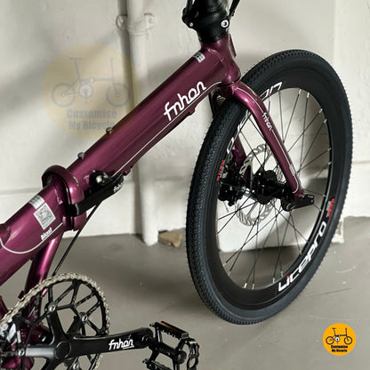 Basikal Lipat Fnhon Blast 22 Inci Ringan Dengan Shimano 9 Gear Untuk Kegunaan Harian
