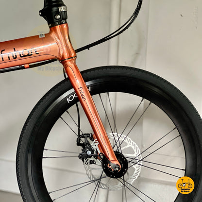 Close up of Litepro high profile front wheel and Kenda tyre
