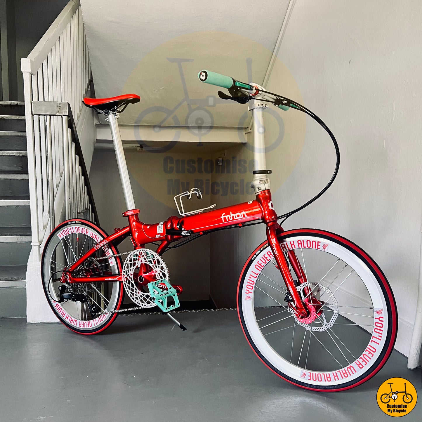 Lightweight & Stylish Fnhon Blast 22-Inch Foldable Bicycle – Inspired by Football
