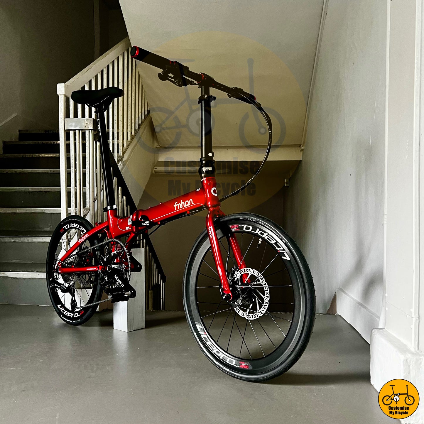 Ruby Red Fnhon Blast 22-Inch Folding Bike – A Compact & Efficient Dahon & Tern Rival
