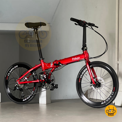 风行 KAD2018 22寸 折叠自行车 禧玛诺 9速 红色 铝合金车架