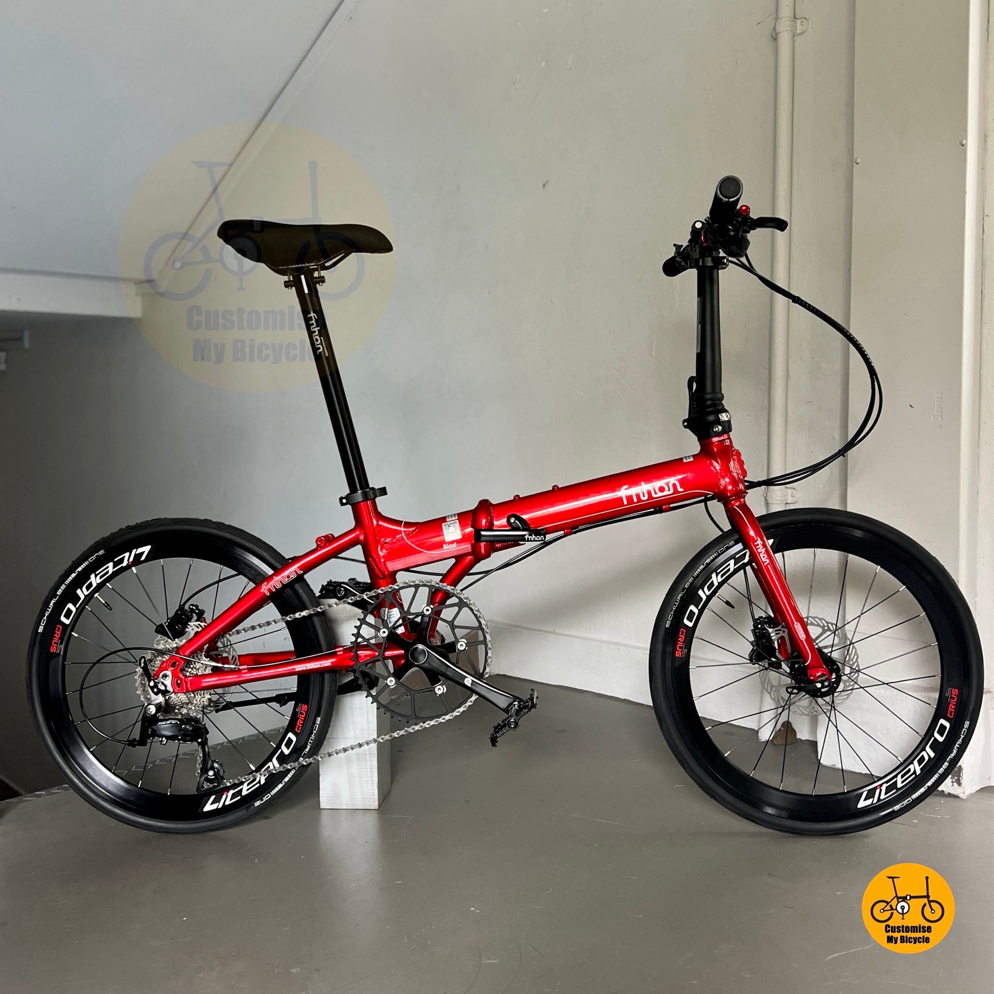 Fnhon Blast 22 Inch Lightweight Folding Bicycle Shimano 9 Gears Smooth City Riding
