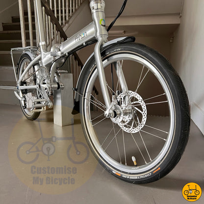 Platinum Silver Fnhon Blast 22-Inch Foldable Bicycle – A Durable & Stylish City Ride
