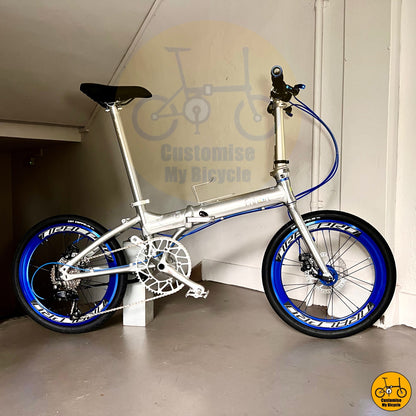 Fnhon Blast 20-inch Folding Bike with Sleek Polished Frame and Tiralpro Wheels
