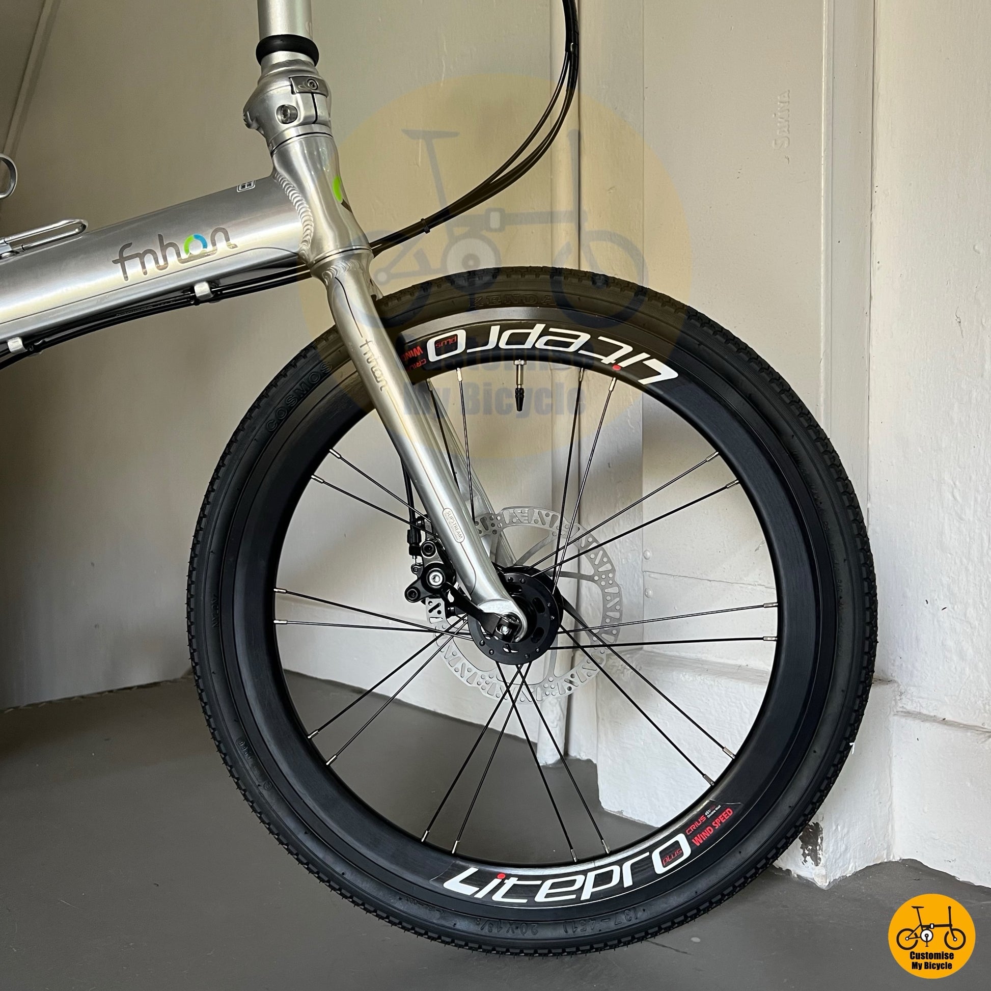 Minimalist design polished frame for Fnhon folding bike  
