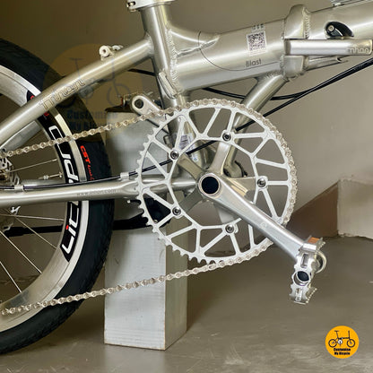 Litepro Hollowtech crankset close up folding bike pedal and crank detail