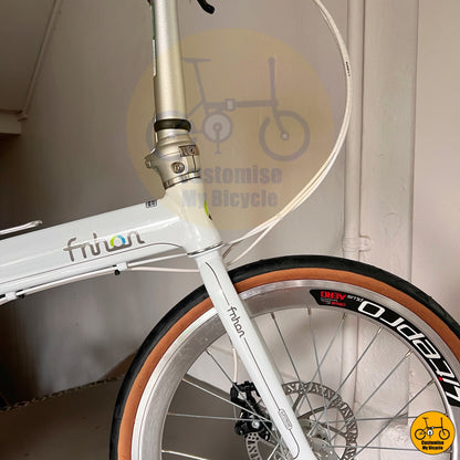 Snow White Fnhon Blast 22-Inch Foldable Bicycle – Lightweight, Sleek & Performance-Driven
