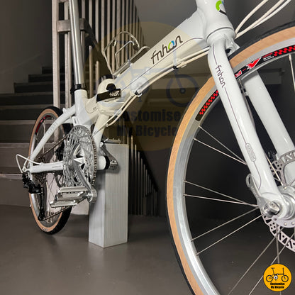 Snow White City-Ready Fnhon Blast 22-Inch Folding Bike – Clean Aesthetic & Lightweight Design
