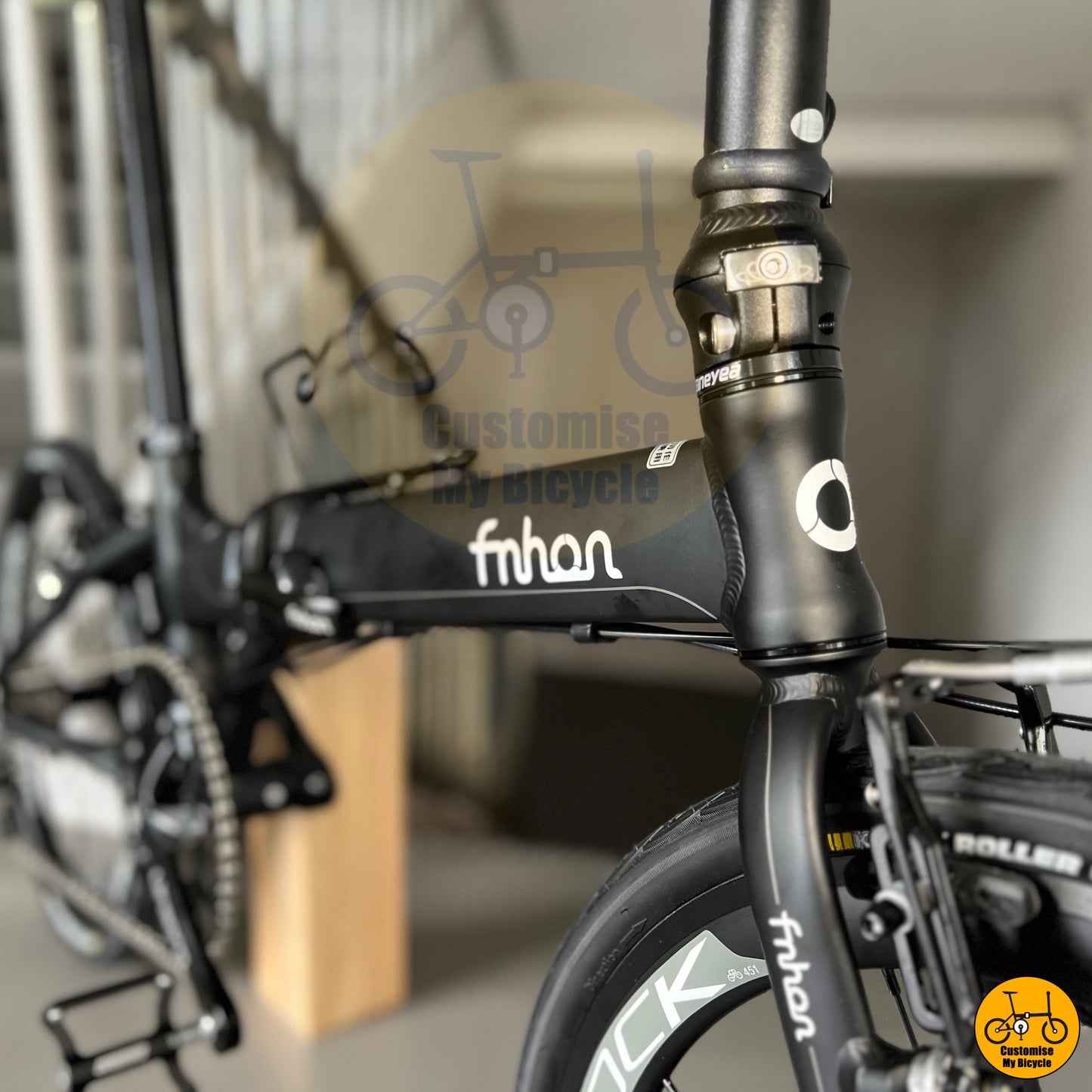 Matte Black Fnhon Blast 22-Inch Folding Bike – A Durable & Stylish Choice for Cyclists
