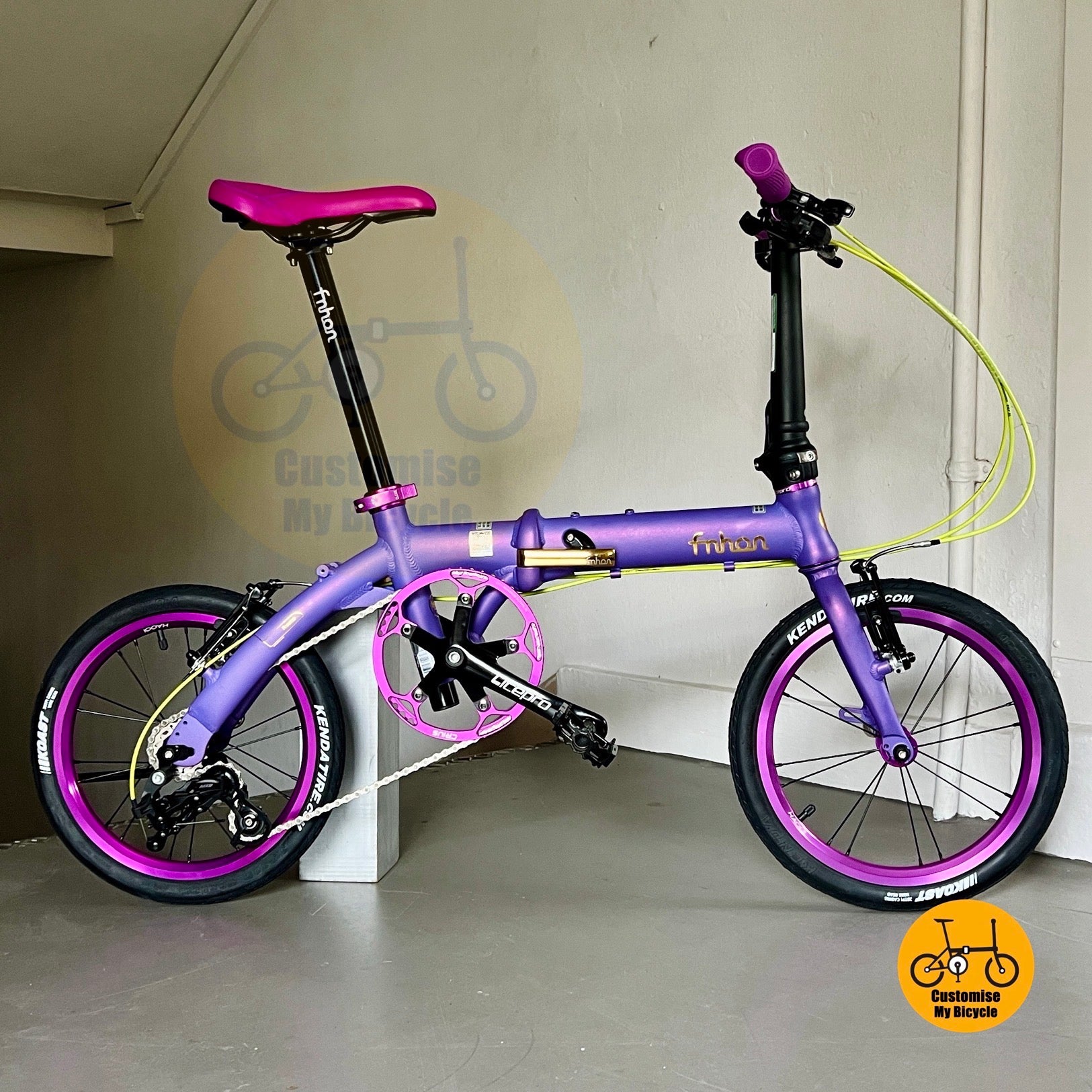 Basikal Boleh Lipat Compact Dan Bergaya Dengan Warna Neon Dan Gear SENSAH 3 Kelajuan