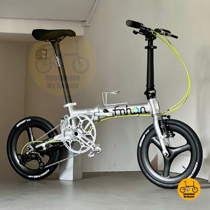 风行 Freedom 蚂蚁腿 16寸 折叠自行车 拉丝银 铝合金 车架 Sensah 3速