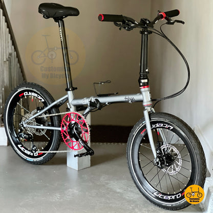 Folding Bike Fnhon Gale 20 Inch Shimano 9 Speed Battleship Grey Strong Steel Foldable Bicycle Schwalbe Marathon Tyres Daily Ride